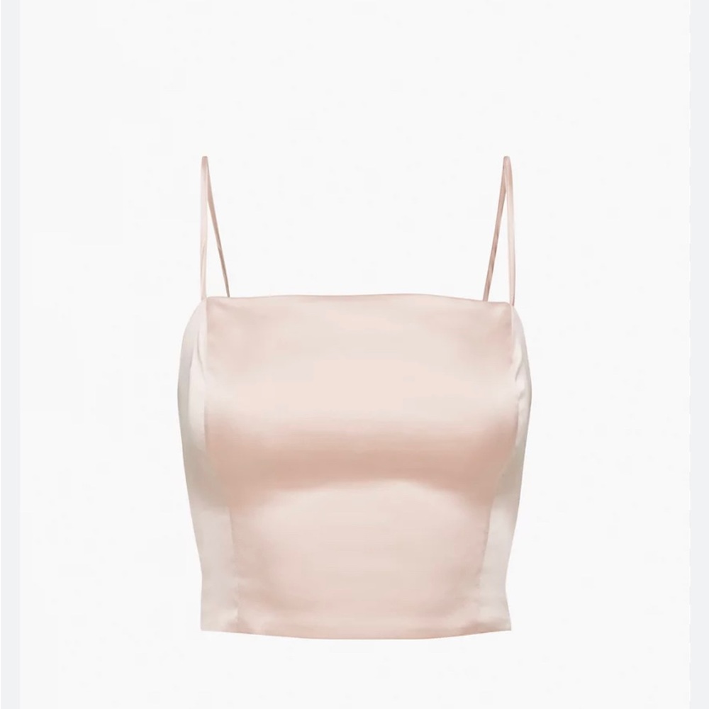 NWT Aritzia Sunday Best Shimmer Camisole in damask pink